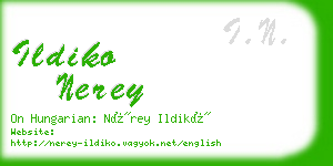ildiko nerey business card